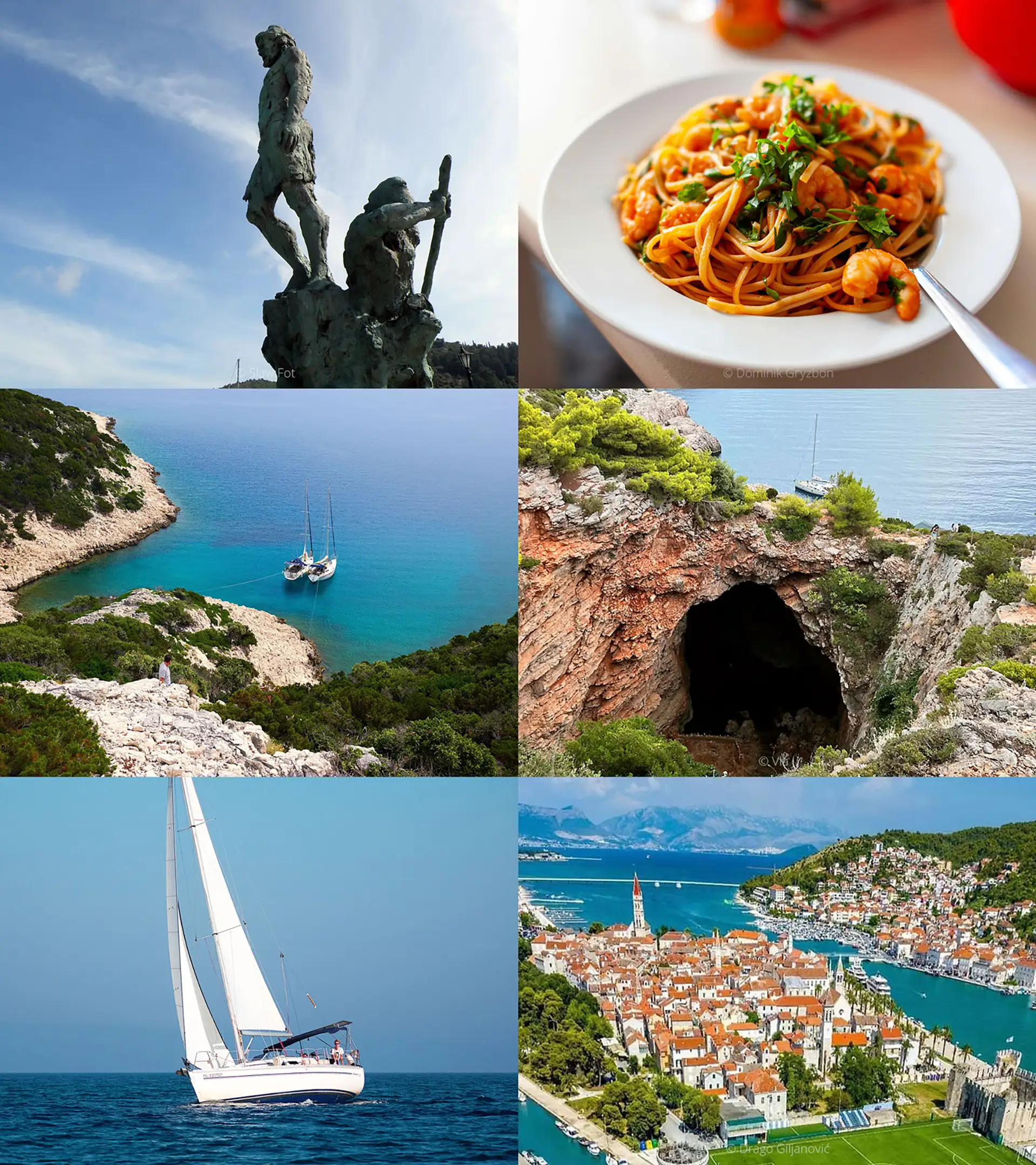 An image mosaic of highlights for The Odyssey Return sailing course