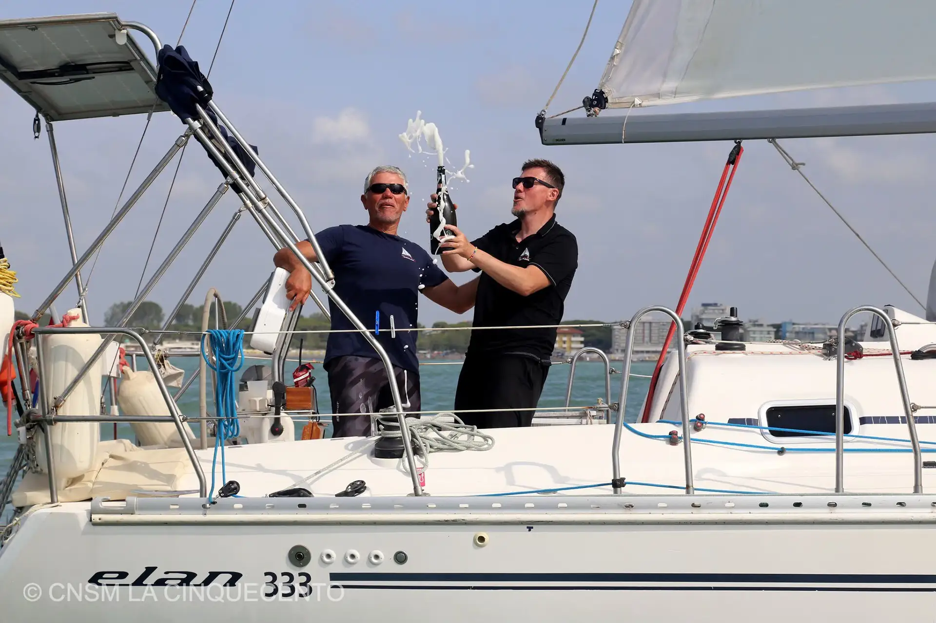 Winners of Never Give Up prize in La Cinquecento Trofeo Pellegrini 2025. organized by 'Circolo Nautico Porto Santa Margherita' of Caorle, Italy. Photo: CNSM